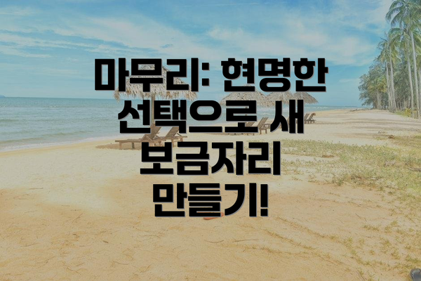 마무리: 현명한 선택으로 새 보금자리 만들기!