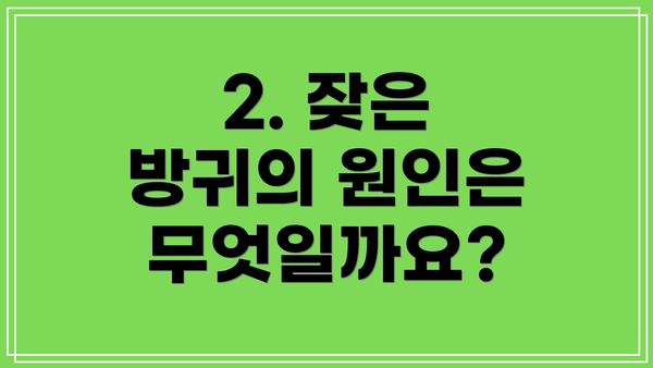 2. 잦은 방귀의 원인은 무엇일까요?