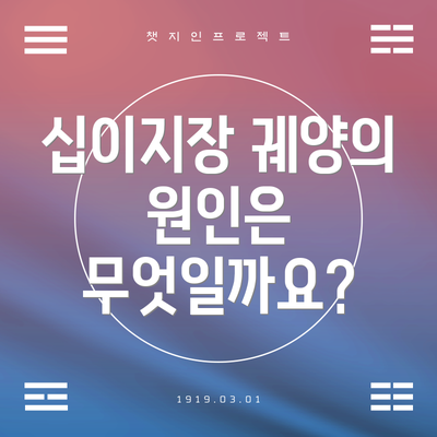 십이지장 궤양의 원인은 무엇일까요?