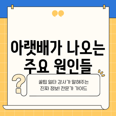 아랫배가 나오는 주요 원인들