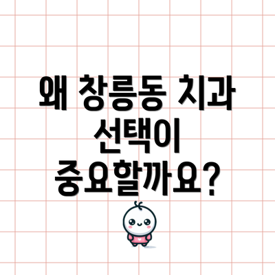 왜 창릉동 치과 선택이 중요할까요?