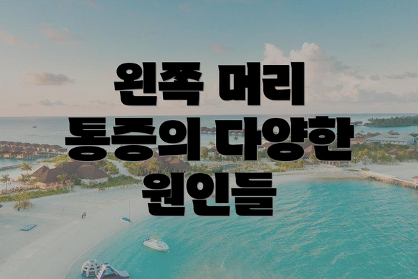 왼쪽 머리 통증의 다양한 원인들