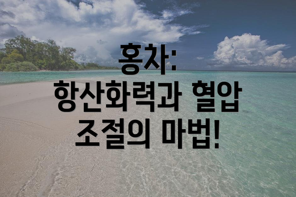 홍차: 항산화력과 혈압 조절의 마법!