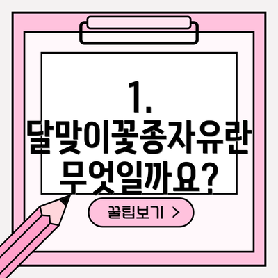1. 달맞이꽃종자유란 무엇일까요?
