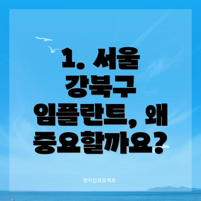 1. 서울 강북구 임플란트, 왜 중요할까요?