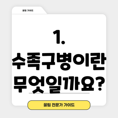 1. 수족구병이란 무엇일까요?