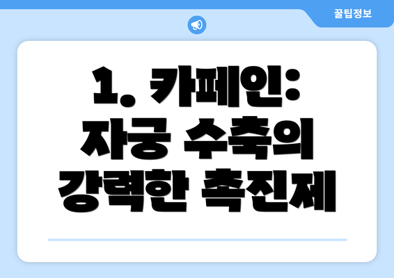 1. 카페인: 자궁 수축의 강력한 촉진제