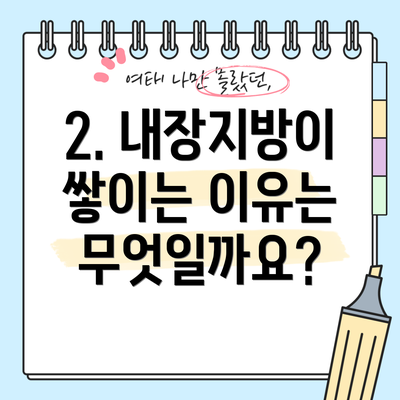 2. 내장지방이 쌓이는 이유는 무엇일까요?