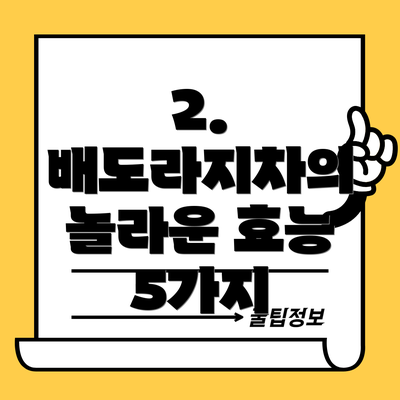 2. 배도라지차의 놀라운 효능 5가지