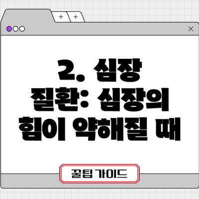 2. 심장 질환: 심장의 힘이 약해질 때