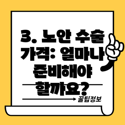 3. 노안 수술 가격: 얼마나 준비해야 할까요?