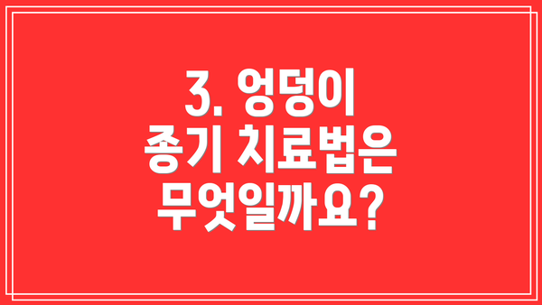 3. 엉덩이 종기 치료법은 무엇일까요?