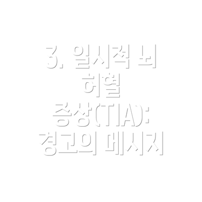 3. 일시적 뇌 허혈 증상(TIA): 경고의 메시지