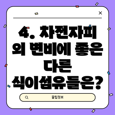 4. 차전자피 외 변비에 좋은 다른 식이섬유들은?