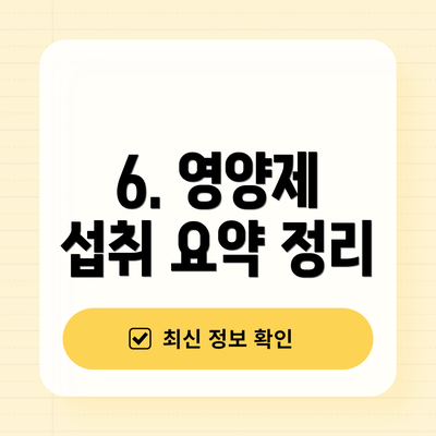 6. 영양제 섭취 요약 정리