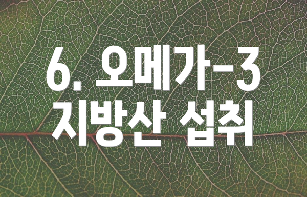 6. 오메가-3 지방산 섭취