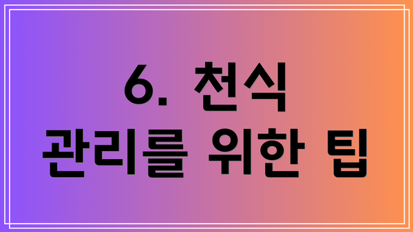 6. 천식 관리를 위한 팁