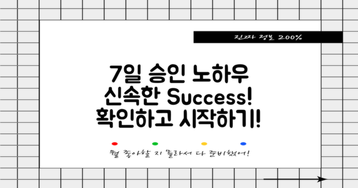 7일 내 승인 노하우