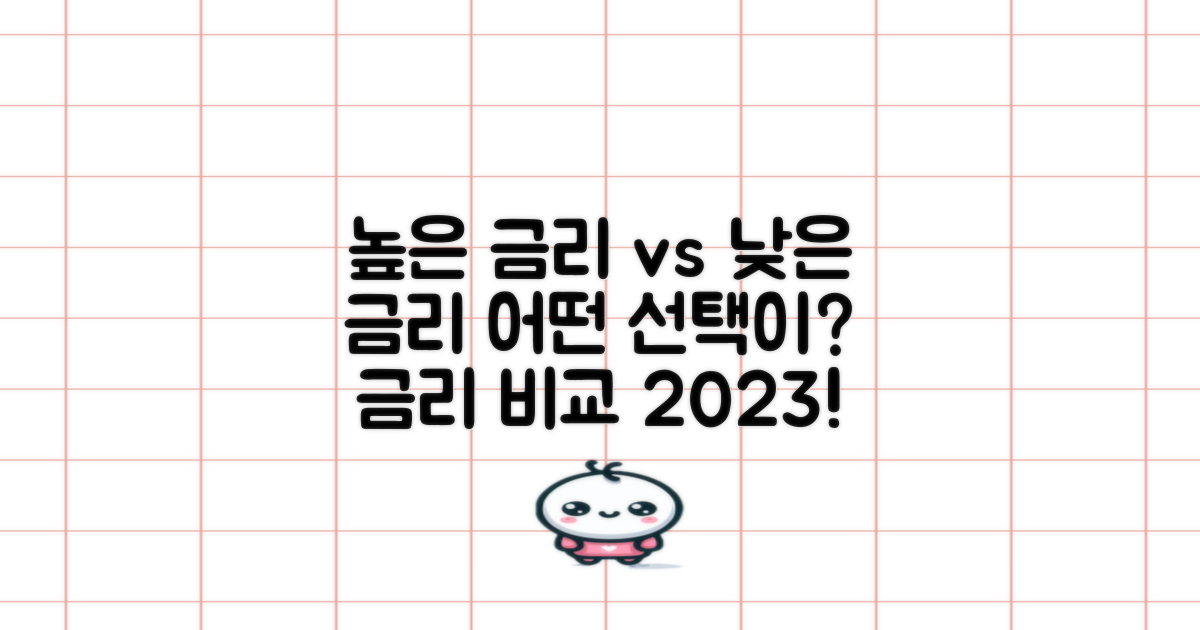높은 금리 vs 낮은 금리 비교