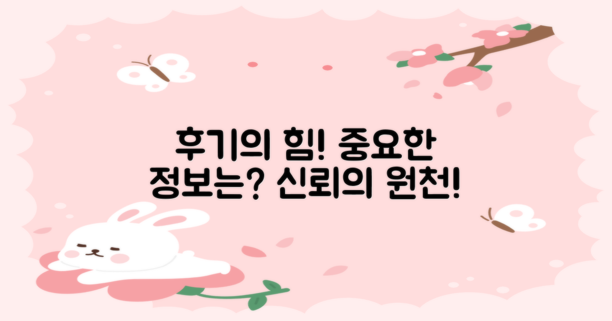 후기에서 얻는 정보는 왜 중요할까?