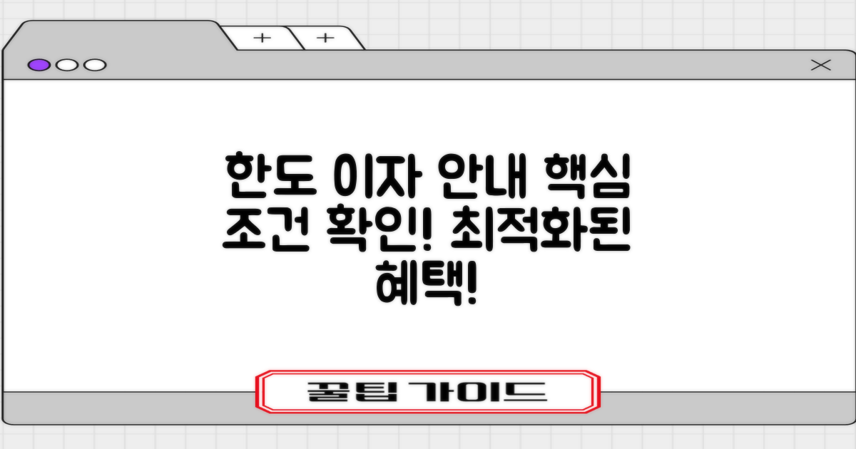 한도 및 이자 조건 안내