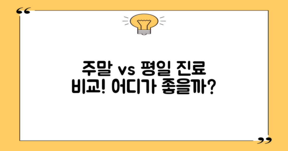 주말 vs 평일 진료 비교