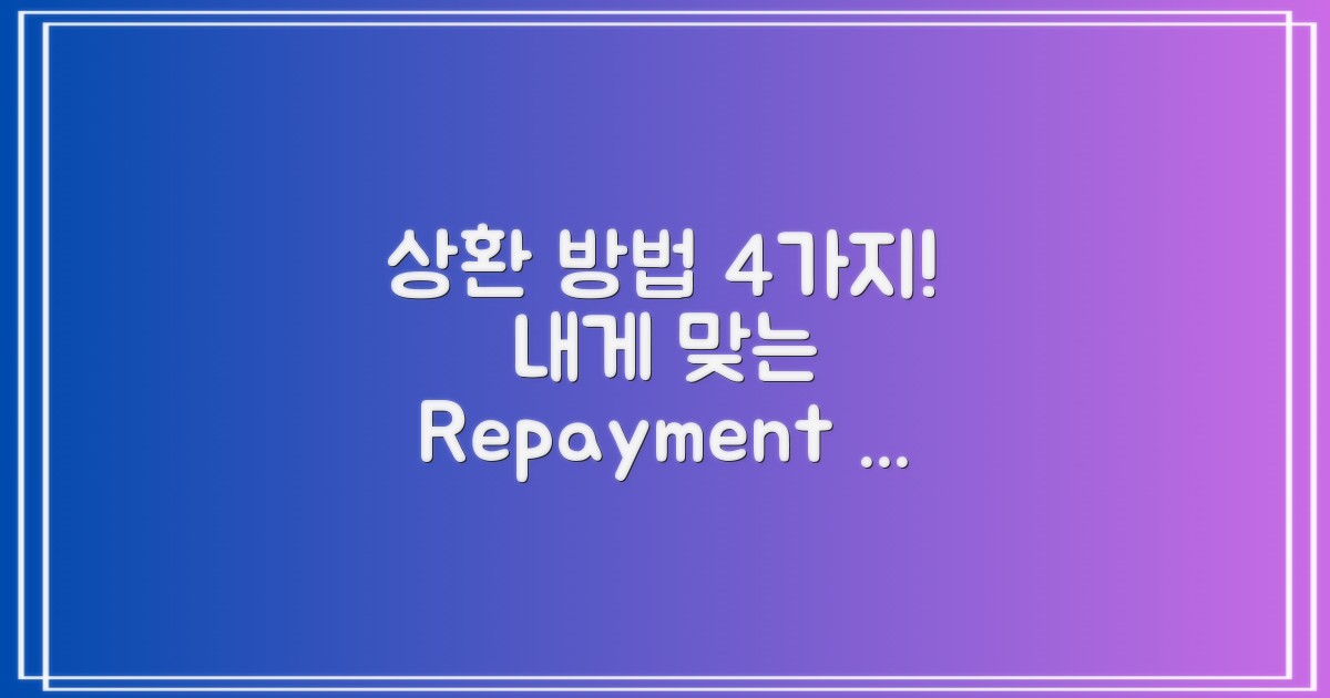 4가지 상환 방법