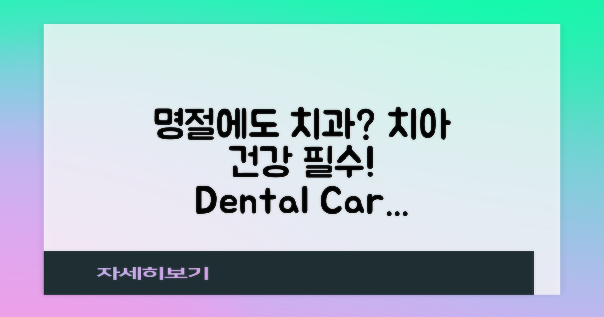 명절에도 치과 이용할까?