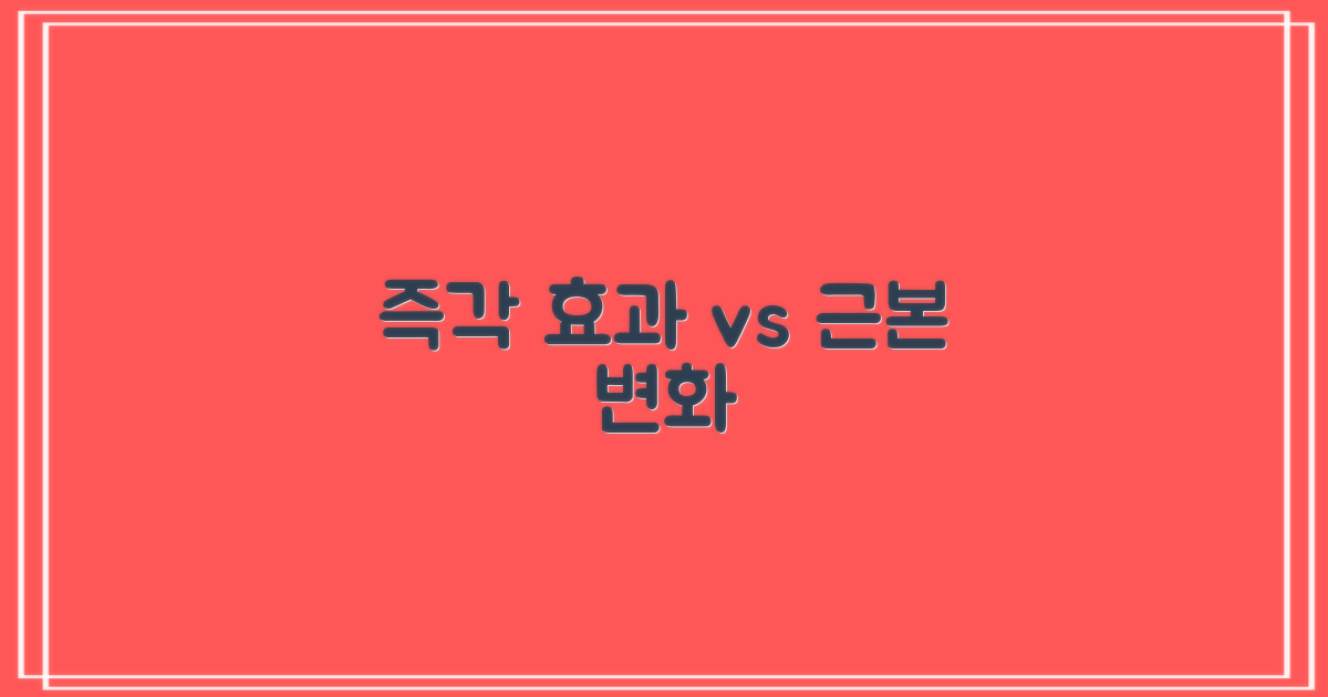 즉각적 효과 vs 근본적 개선
