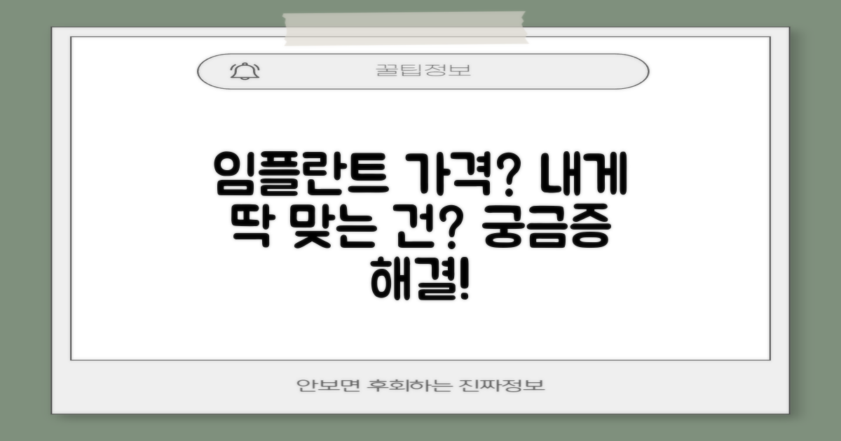 내게 맞는 임플란트, 가격은 얼마일까?