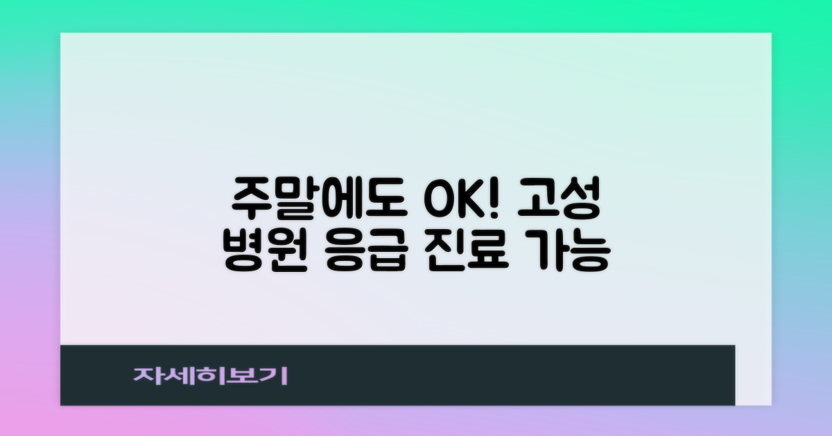 주말에도 문 여는 고성 병원