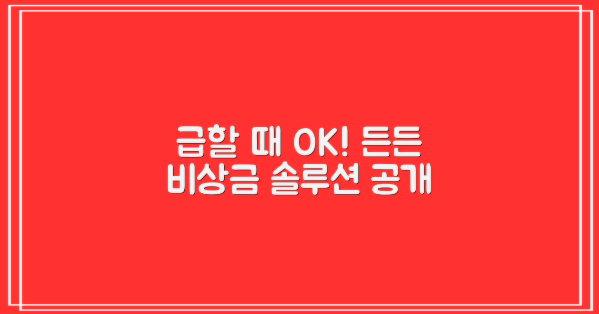 급할 때 든든한 비상금 솔루션